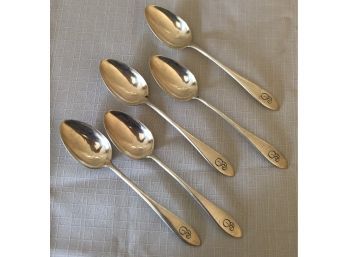 Vintage Sterling Silver Monogrammed Spoons (103 Grams)