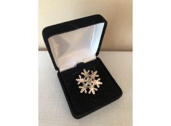 Vintage AG Sterling Silver Snowflake Brooch (4.7 Grams)