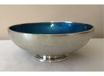 Vintage 1954 Sterling Silver Enamel Bowl (265 Grams)