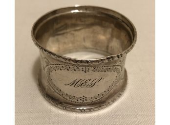 Antique Sterling Silver Napkin Ring (13.8 Grams)