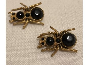 Rhinestone Spider Brooches