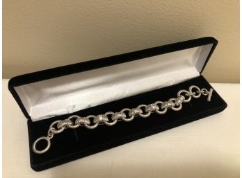 Sterling Silver Judith Ripka Designer CZ Bracelet (59.2 Grams)