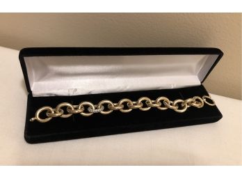 14K Italian Gold Link Bracelet (17.9 Grams)