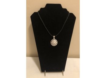 Sterling Silver CZ Cord Necklace (12.8 Grams)