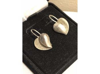 Sterling Silver Heart Earrings (4.5 Grams)