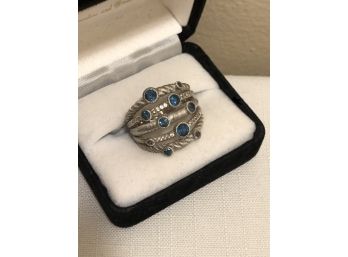 Judith Ripka Sterling Silver Tourmaline Ring (9.0 Grams)