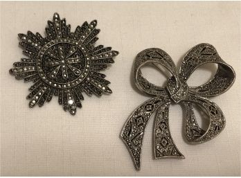 Marcasite Style Fashion Brooches