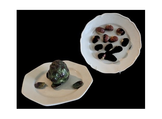 Fun Novelty Dimensional Platters  - Made In Italy