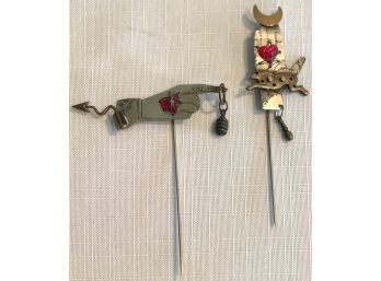 Thomas Mann Artisan Metal Works Stick Pins (Signed & Dated)