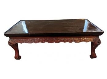 Carved Base Coffee Table