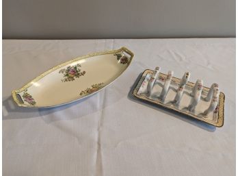 Vintage Nippon Toast Holder & Noritake Bowl