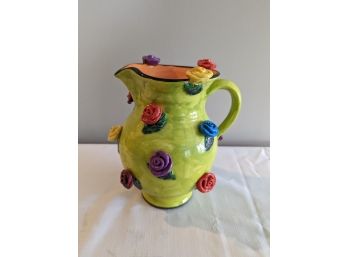 Mary Rose Young Artisan Ceramic Pitcher (Signed & Dated)