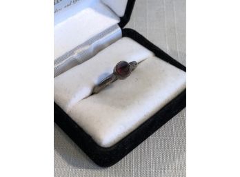 Sterling Silver Rubellite Ring (4.6 Grams)