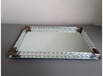 Mirrored Glass Vanity Tray