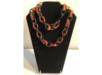 Artisan Lucite Chunky Link Necklace