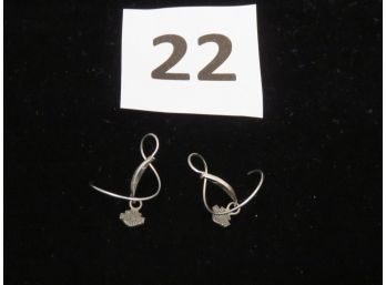 Sterling Silver Harley Davidson Earrings, #22