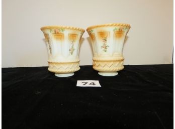 Pair Of Antique Lamp Shades, #74
