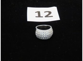 Sterling Silver & Cubic Zirconia Ring, #12