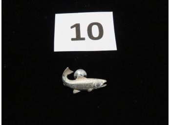 Sterling Silver Fish Tie Tac, #10