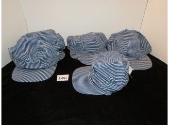 Lot Of 20 Denim With Stripes Childrens Hats, NEW WITH TAGS, #146