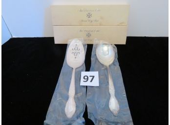 Pair Of Avon Presidents Club Silver Plated Serving Pieces, 1978 & 1979, #97