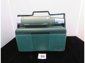 Vintage Aladdin Stanley Take Along Lipton Tea Thermos & Lunch Box Set, #36