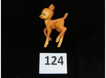 Vintage Bakelite Bambi Pin, Scratches On Front, Pin Back Is Loose, #124