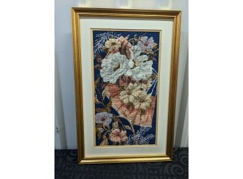 Embroidered Floral Artwork