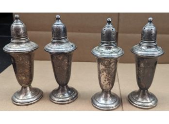 Sterling Silver Weighted Salad & Pepper Shaker - 4 Pieces