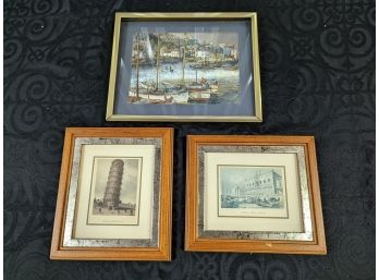 Leaning Tower Of Pisa & More Art - 3 Pieces