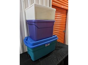 Three Large Storage Containers