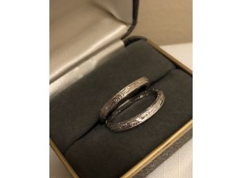 Sterling Silver Designer Tacori Signed Stacking Rings (4.8 Grams)
