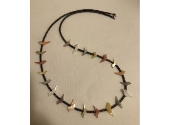 Mother Of Pearl Zuni Bead Necklace