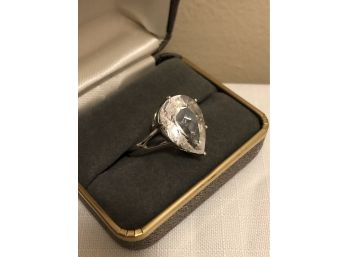 Sterling Silver BBJ Signed Quartz Ring (6.6 Grams)