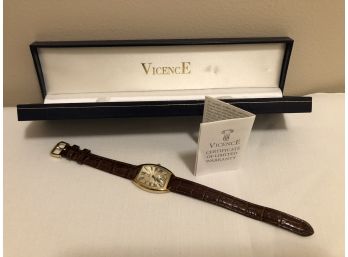 14K Italian Gold Vicence Signed Watch