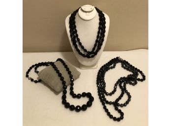 Black Crystal Necklaces