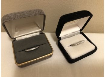 Sterling Silver CZ Band Rings (6.1 Grams)