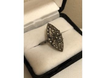Antique Silver Marcasite Ring (3.8 Grams)