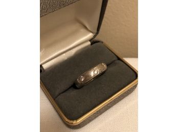 Sterling Silver KC Signed CZ Band Ring (8.3 Grams)