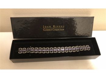 NEW! Designer Joan Rivers Signed Rhinestone Bracelet