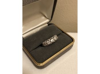 Sterling Silver Tacori IV Signed CZ Ring (4.9 Grams)