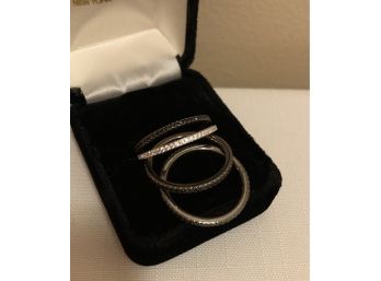 Sterling Silver Stacking CZ Rings (7.3 Grams)