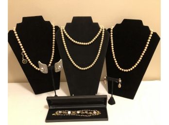 Vintage Faux Pearl Jewelry Collection