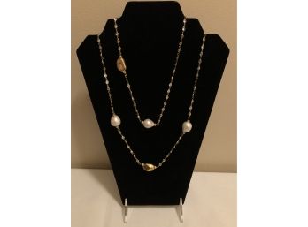 Crystal & Pearl Statement Necklace