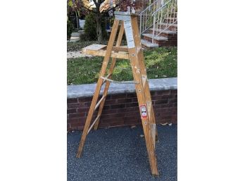 Werner 5 Foot Folding Wooden Painters Ladder