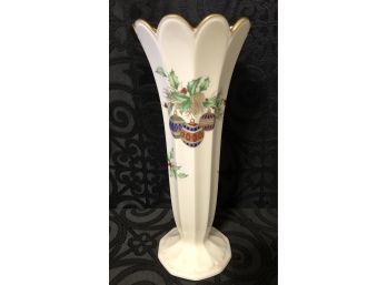 Vintage Mikasa Ivory Bone China Christmas Vase