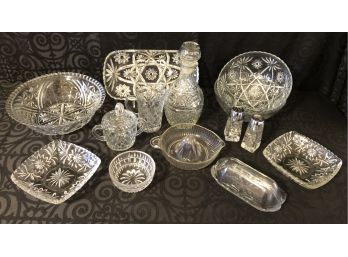 Vintage Cut Glass Tableware & Servingware