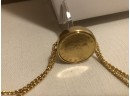 Nephrite Italian Coin Reversible Slide Necklace