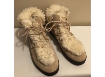 VIONIC Oak Suede Designer Sherpa Lined Boots