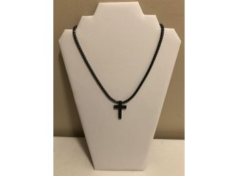 Genuine Hematite Cross Necklace